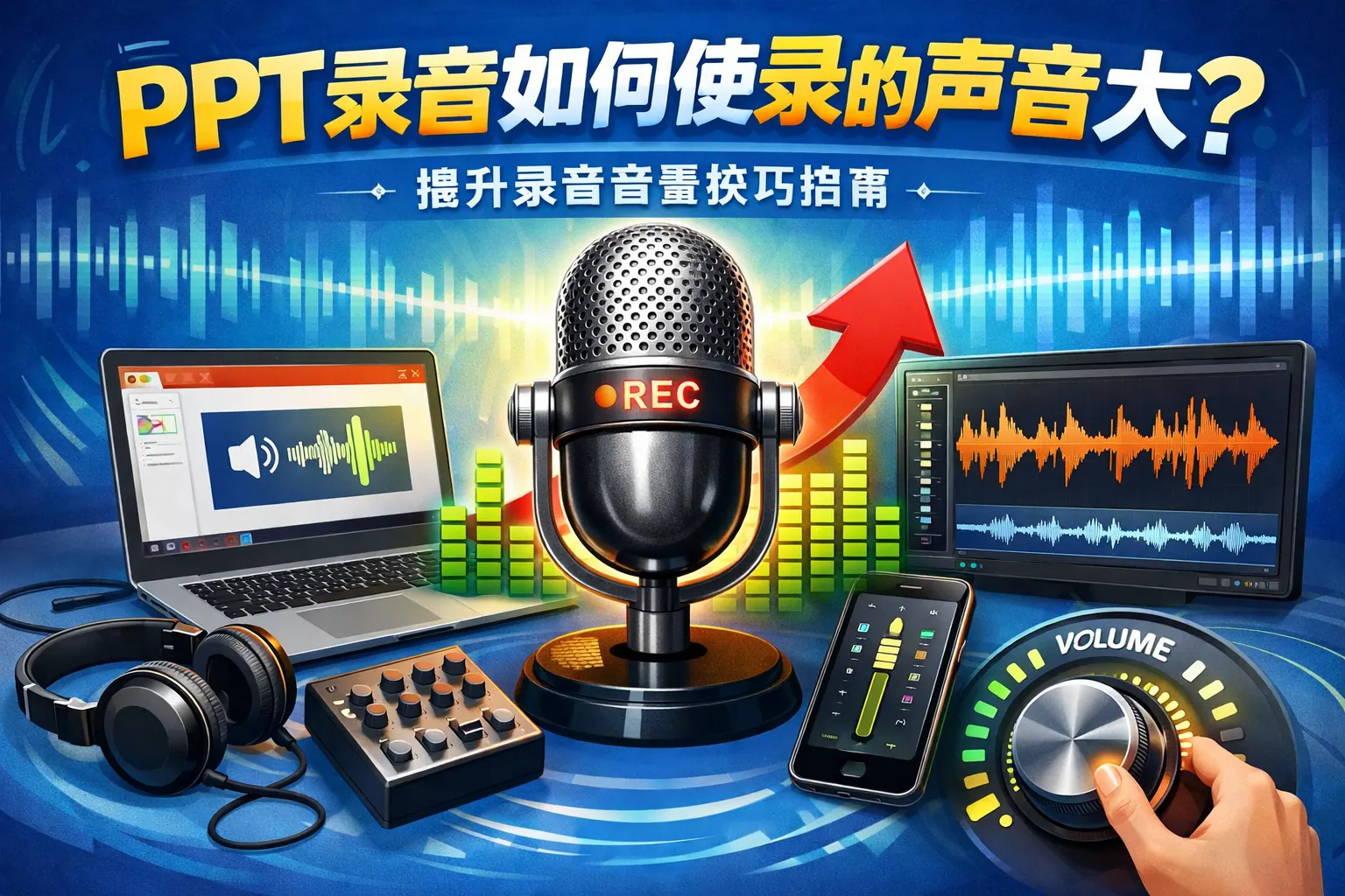 ppt录音如何使录的声音大