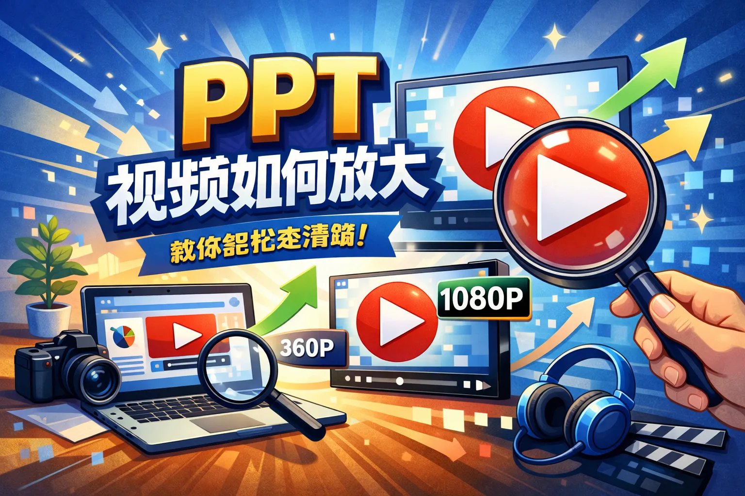 ppt视频如何放大