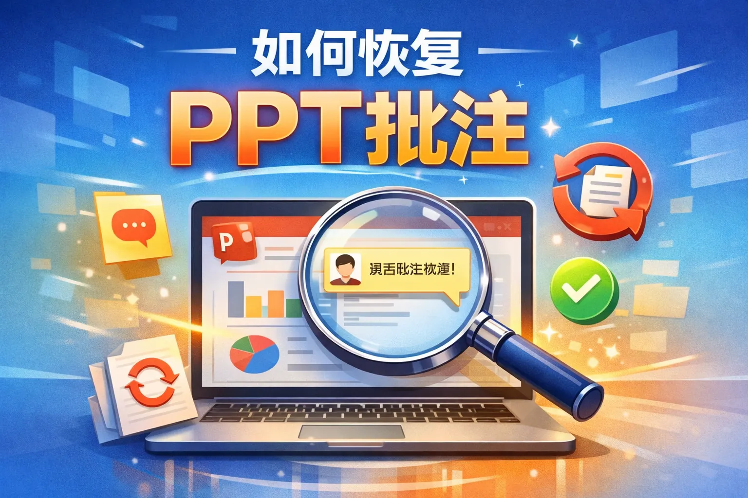 如何恢复ppt批注