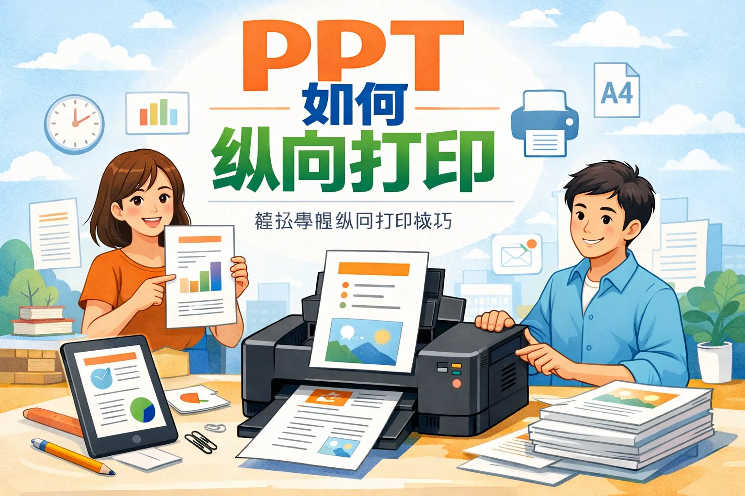 ppt如何纵向打印