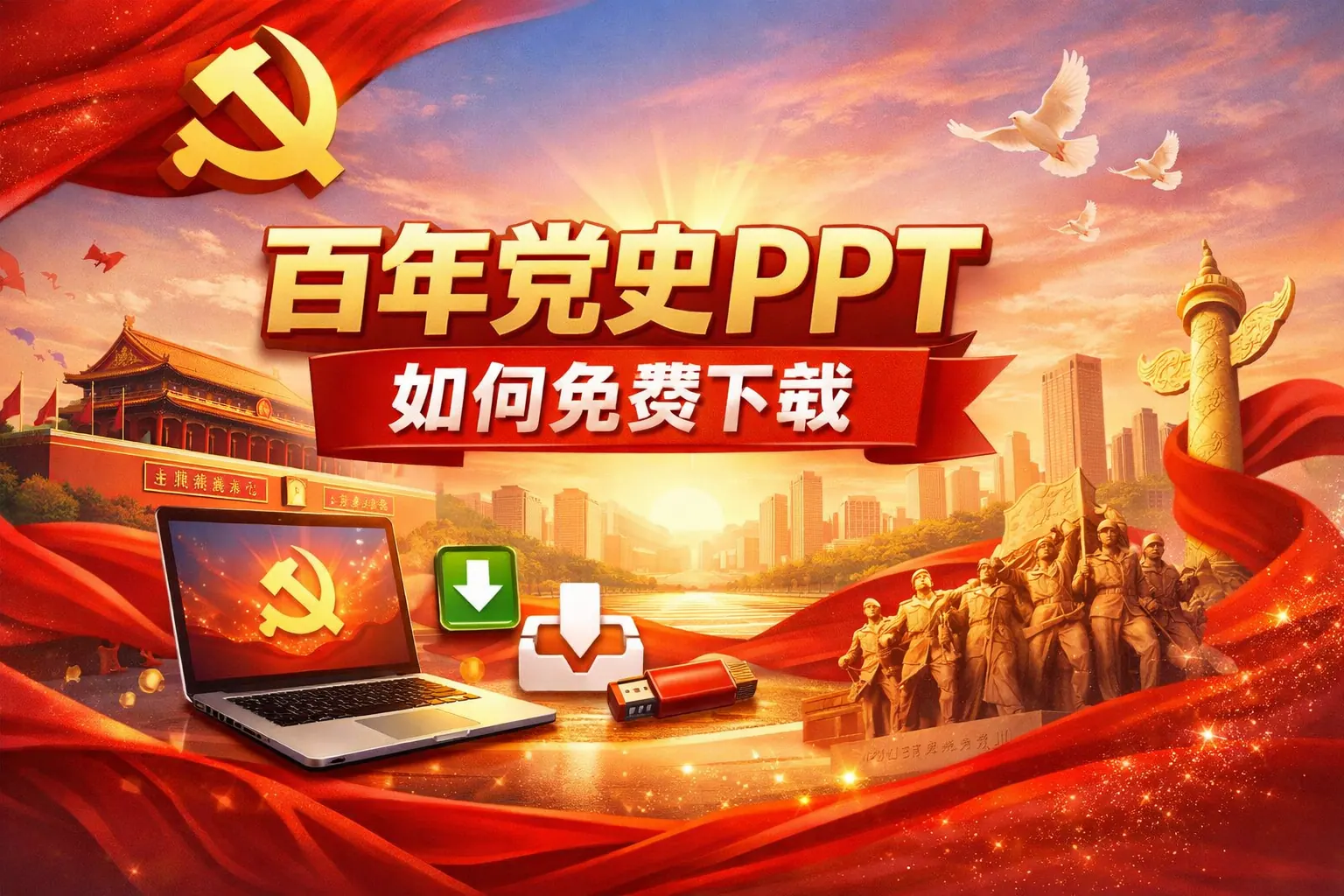 百年党史ppt如何免费下载