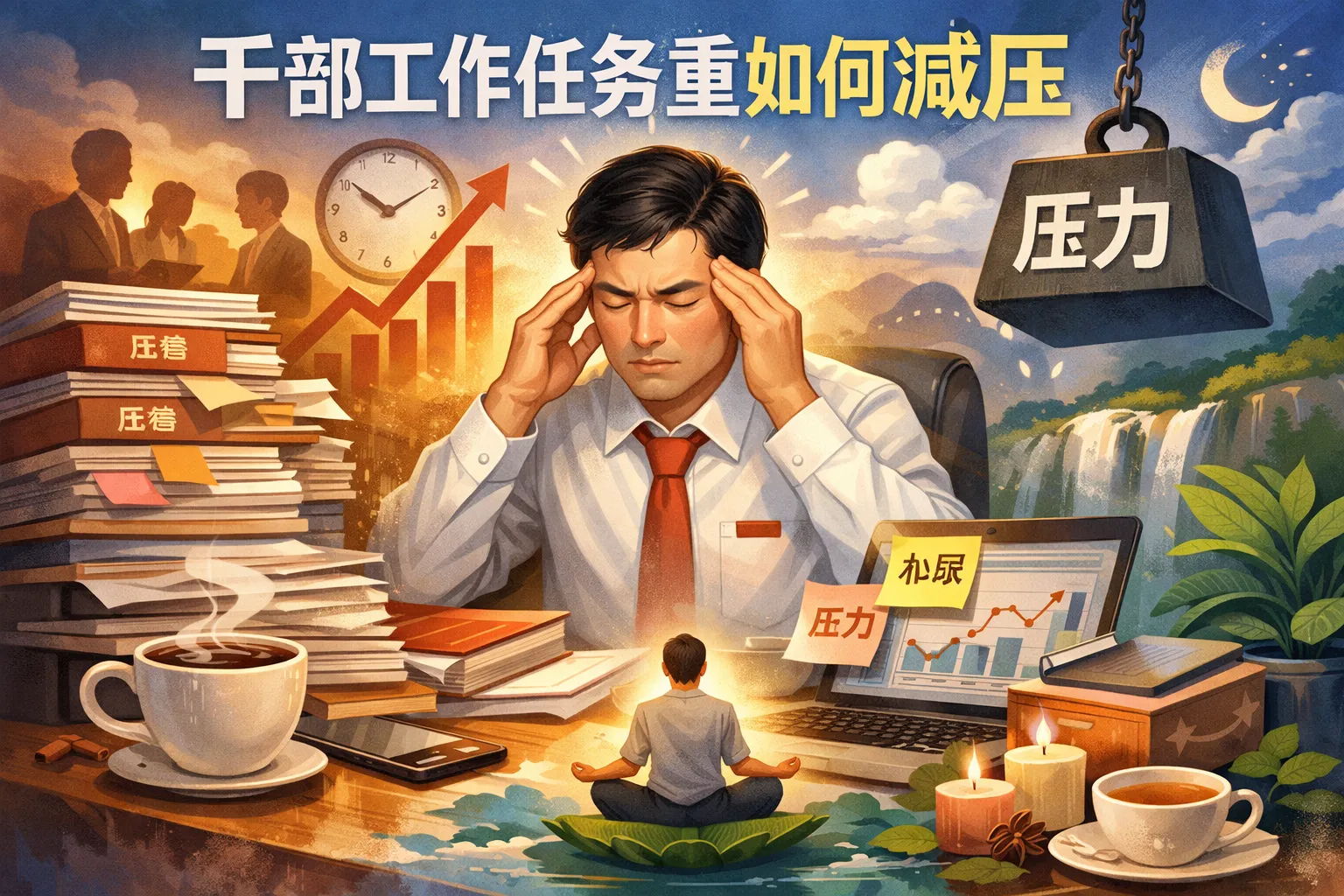 干部工作任务重如何减压