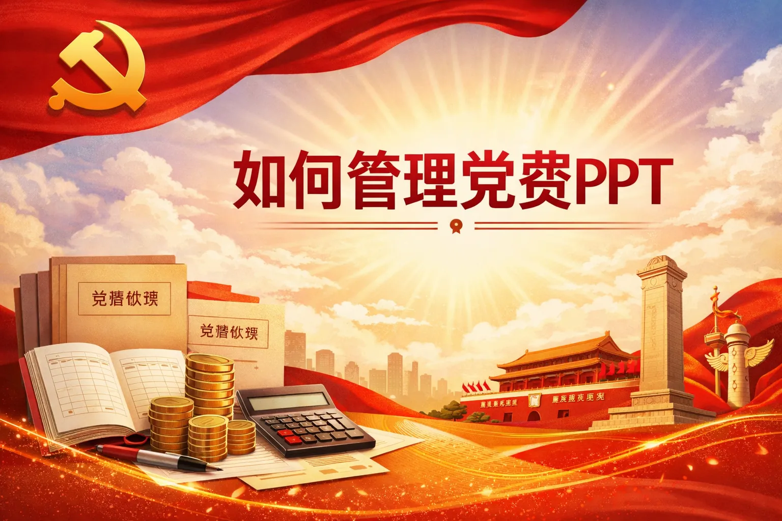 如何管理党费ppt