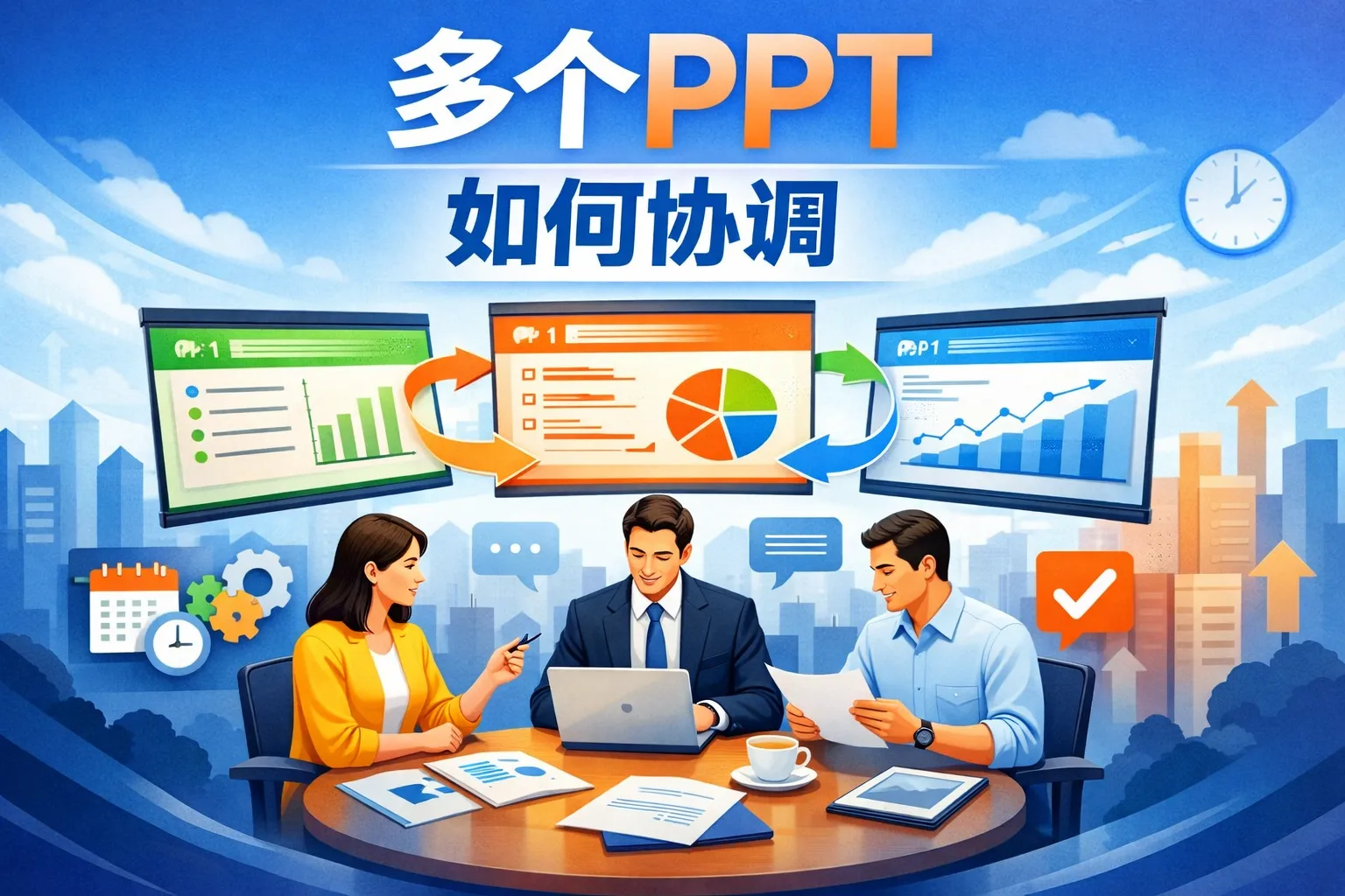 多个ppt 如何协调