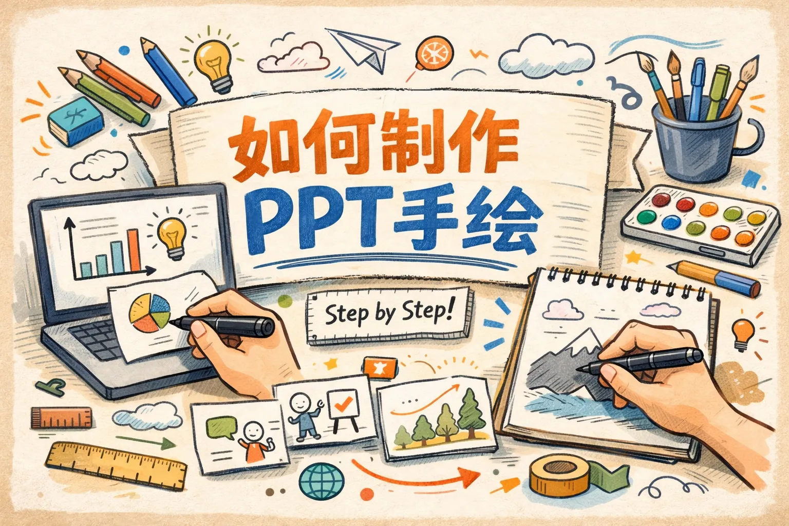 如何制作ppt手绘