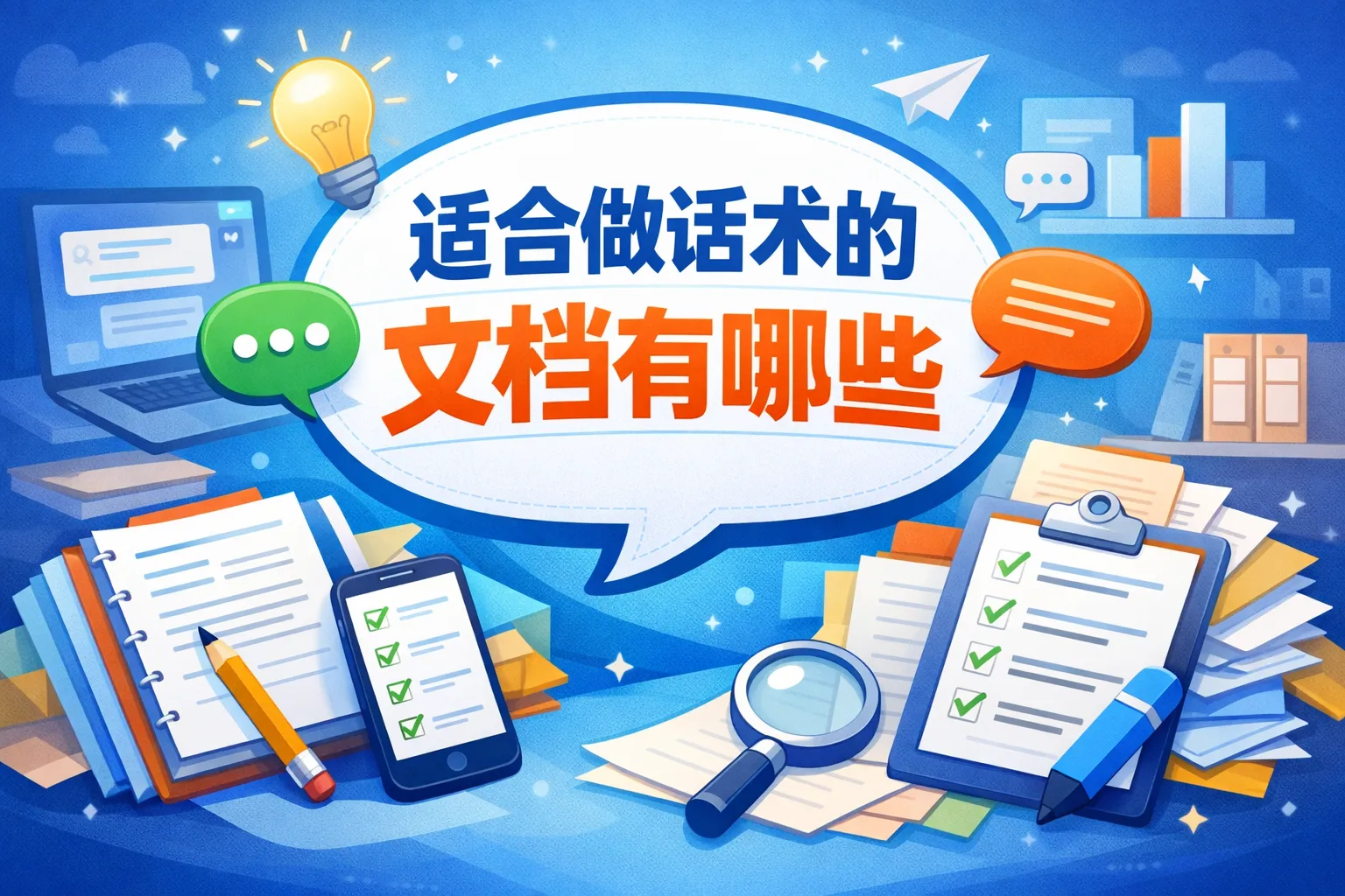 适合做话术的文档有哪些