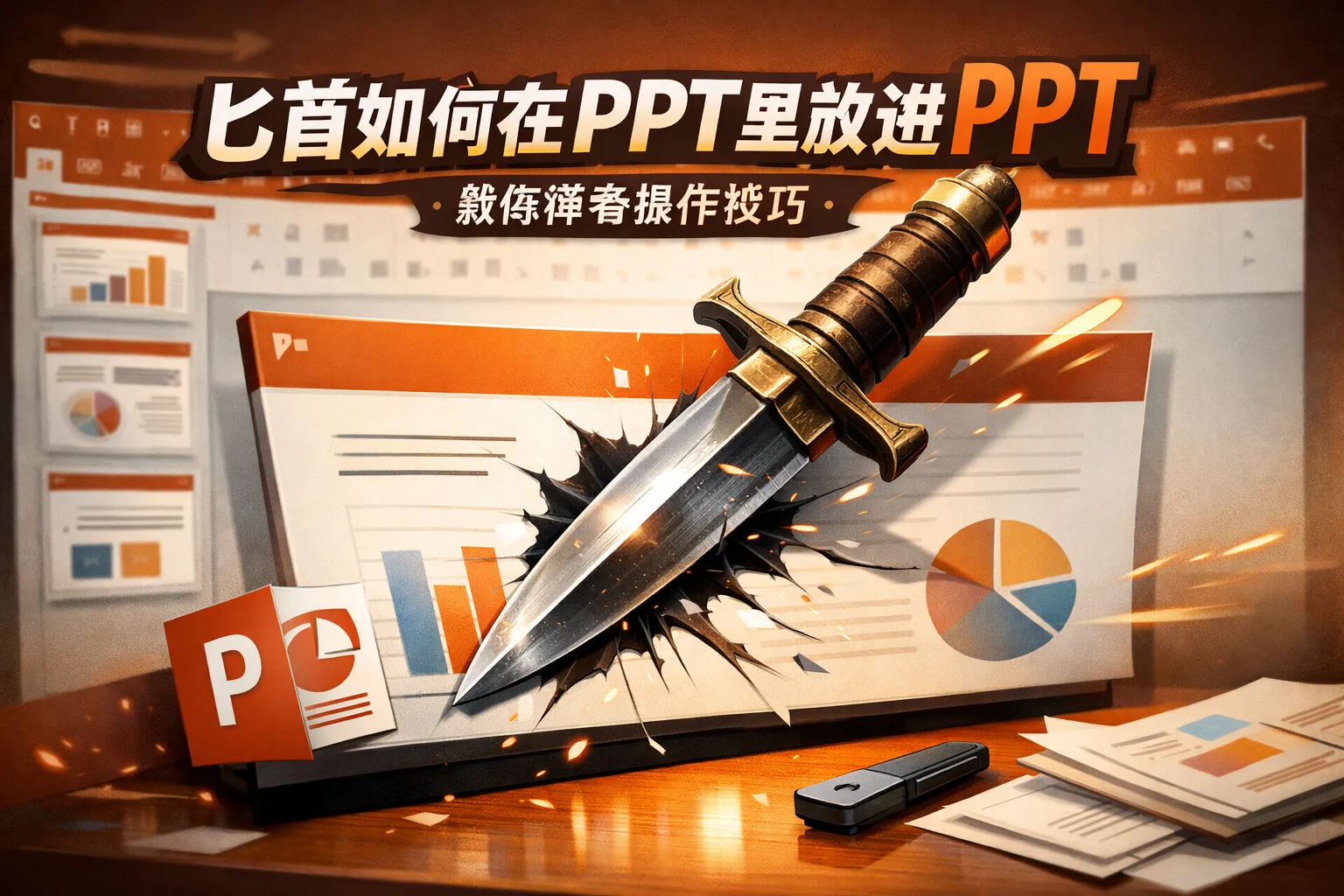 匕首如何在ppt里放进ppt