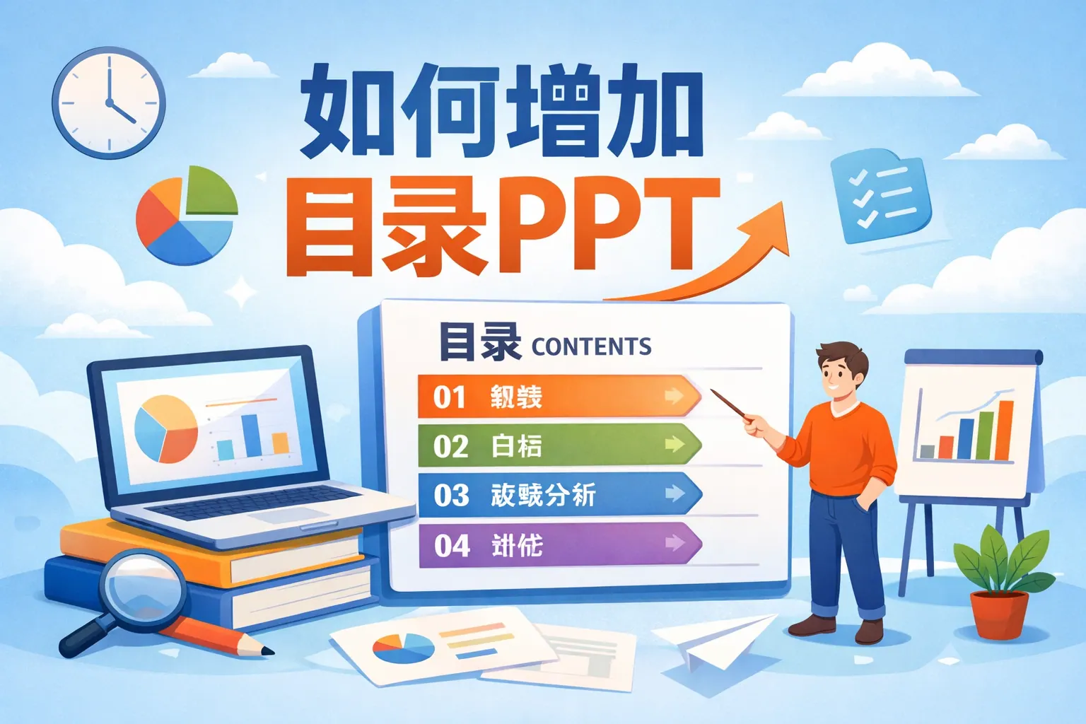 如何增加目录ppt