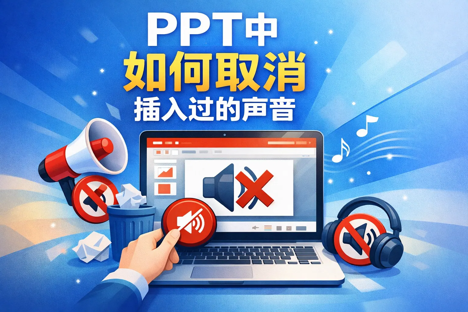ppt中如何取消插入过的声音