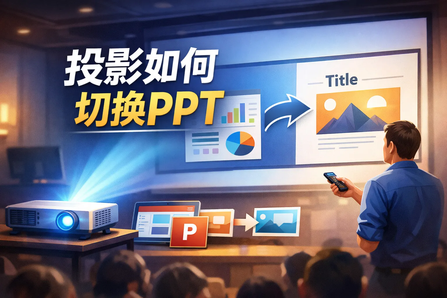 投影如何切换PPT