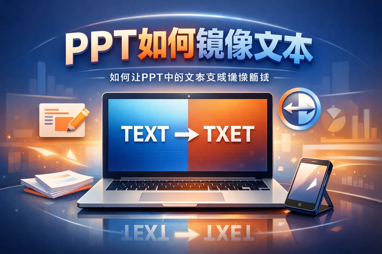 ppt如何镜像文本