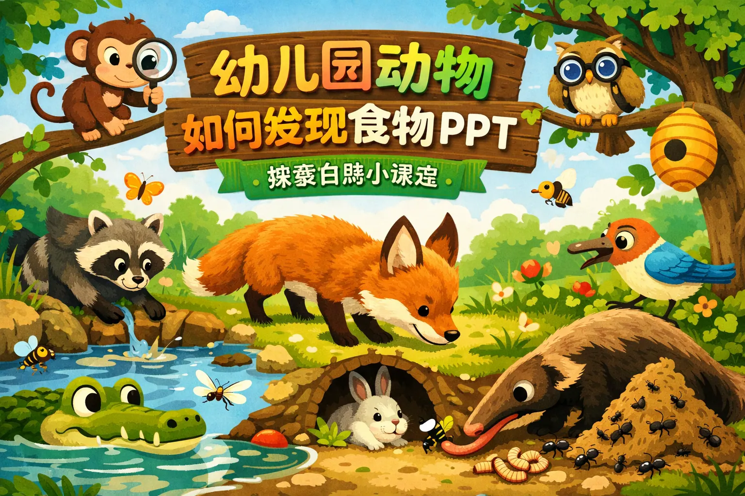 幼儿园动物如何发现食物ppt