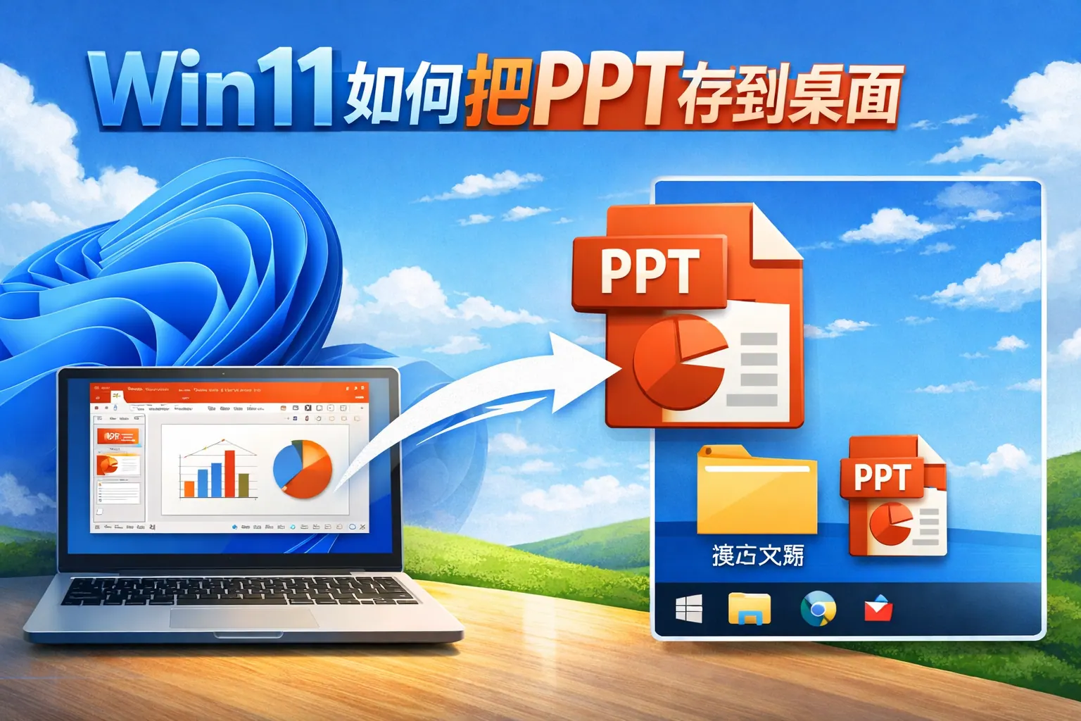 win11如何把ppt存到桌面