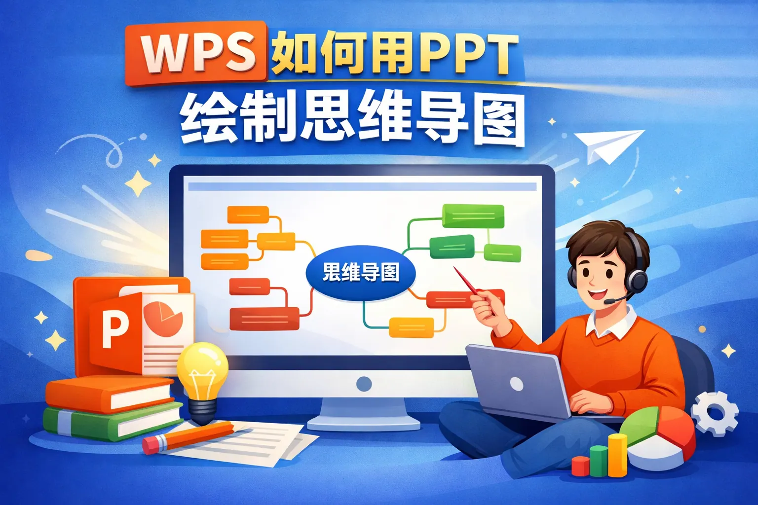 wps如何用ppt绘制思维导图