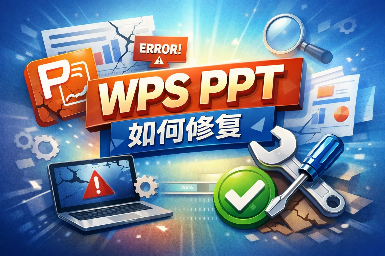 wps ppt 如何修复