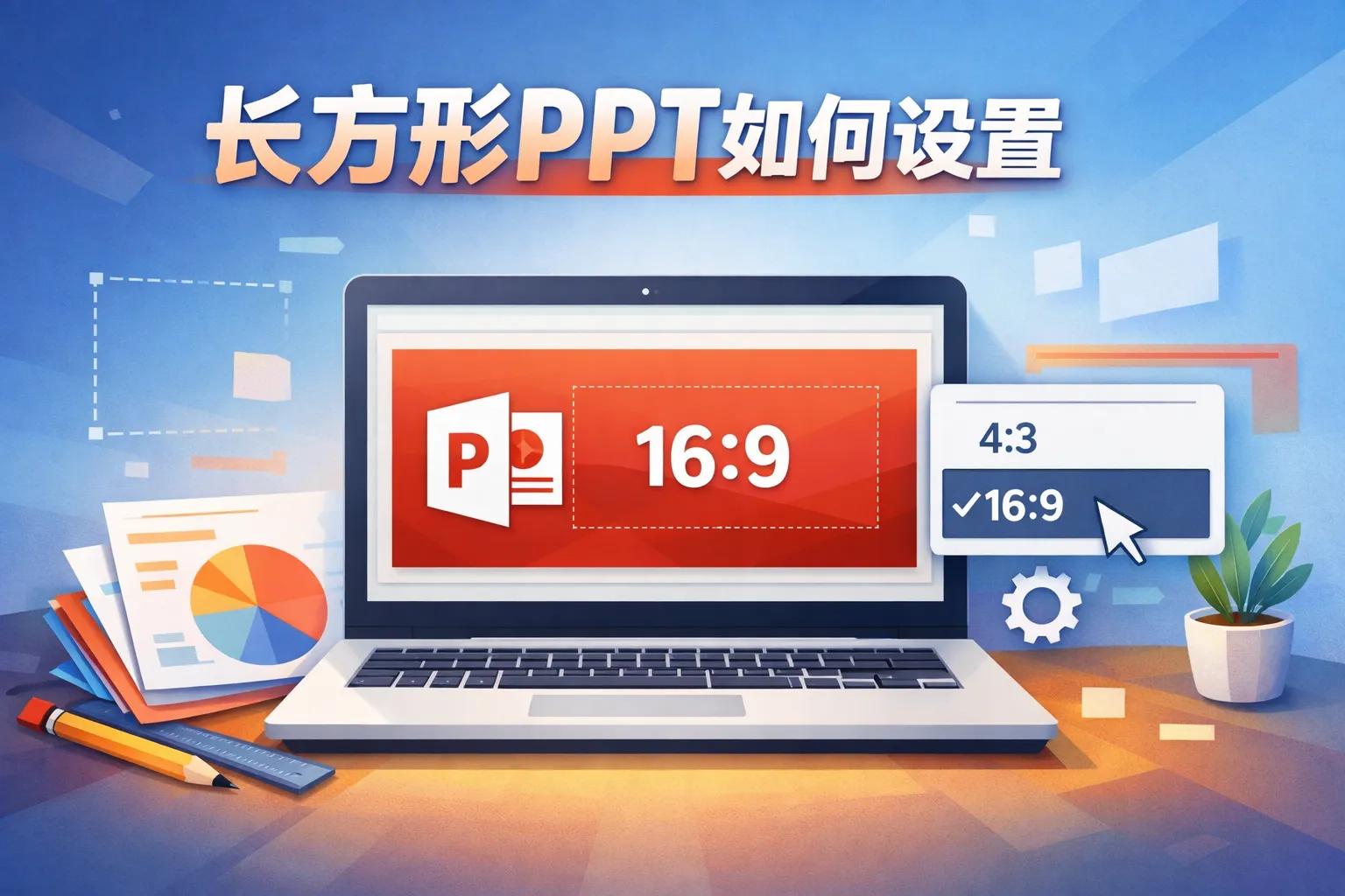 长方形ppt如何设置
