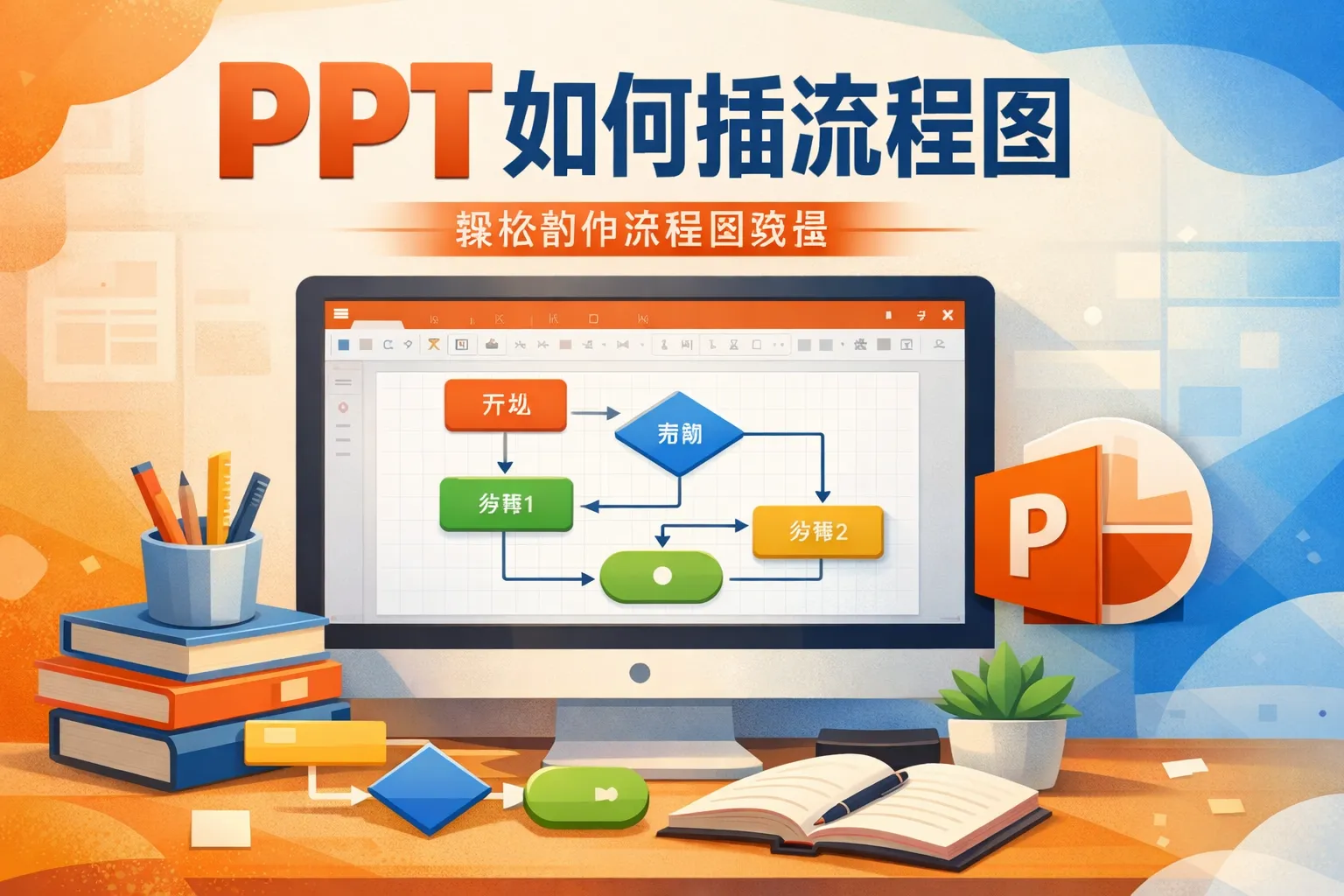 ppt如何插流程图
