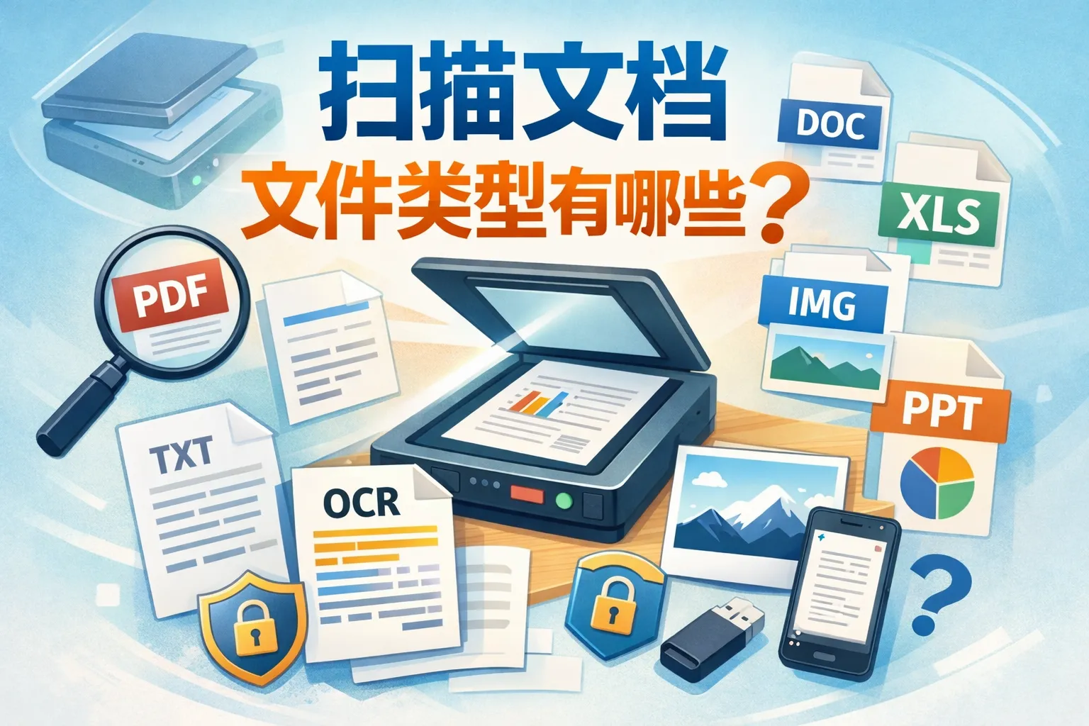 扫描文档文件类型有哪些