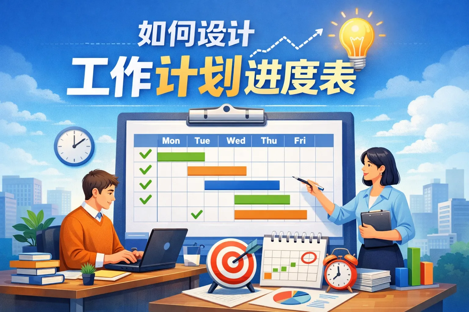 如何设计工作计划进度表