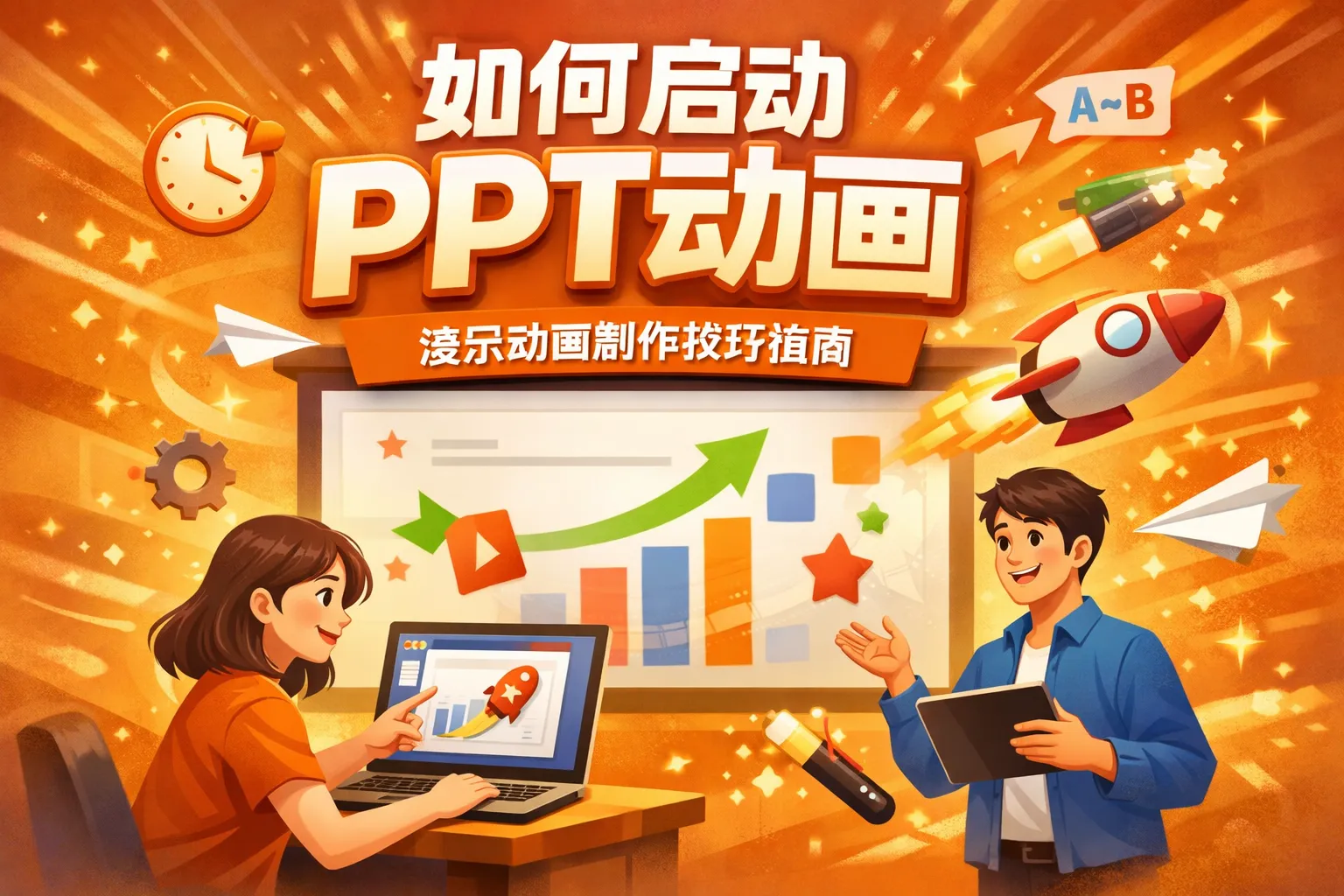 如何启动ppt动画