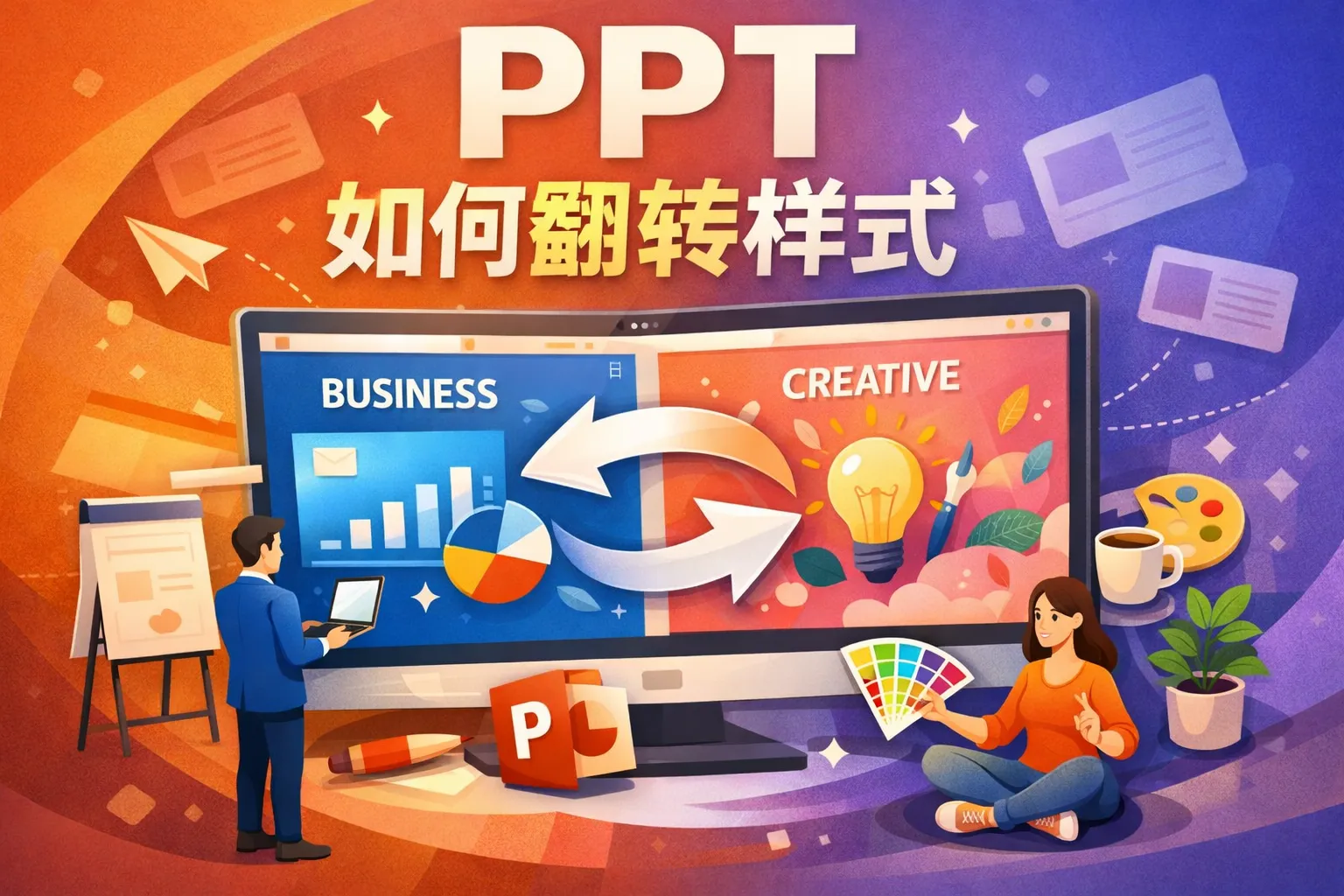 ppt如何翻转样式