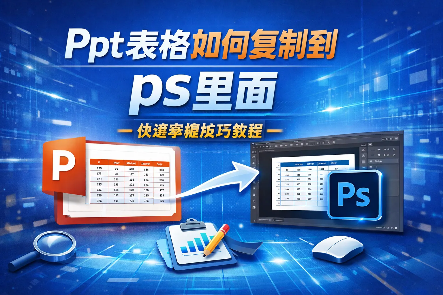 Ppt表格如何复制到ps里面