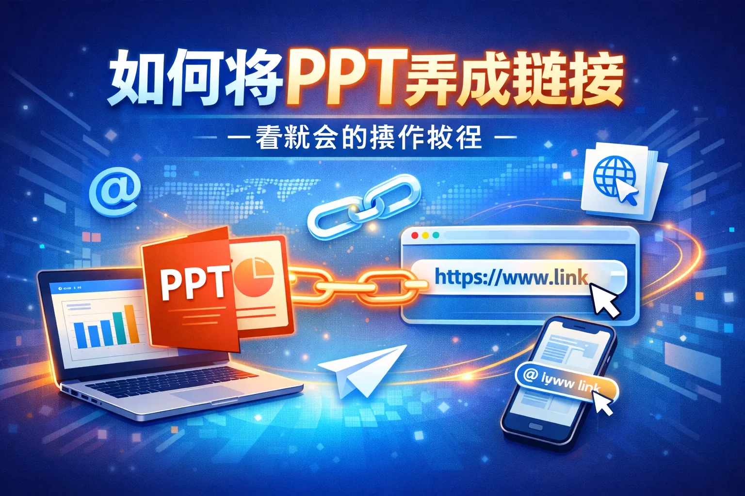 如何将ppt弄成链接