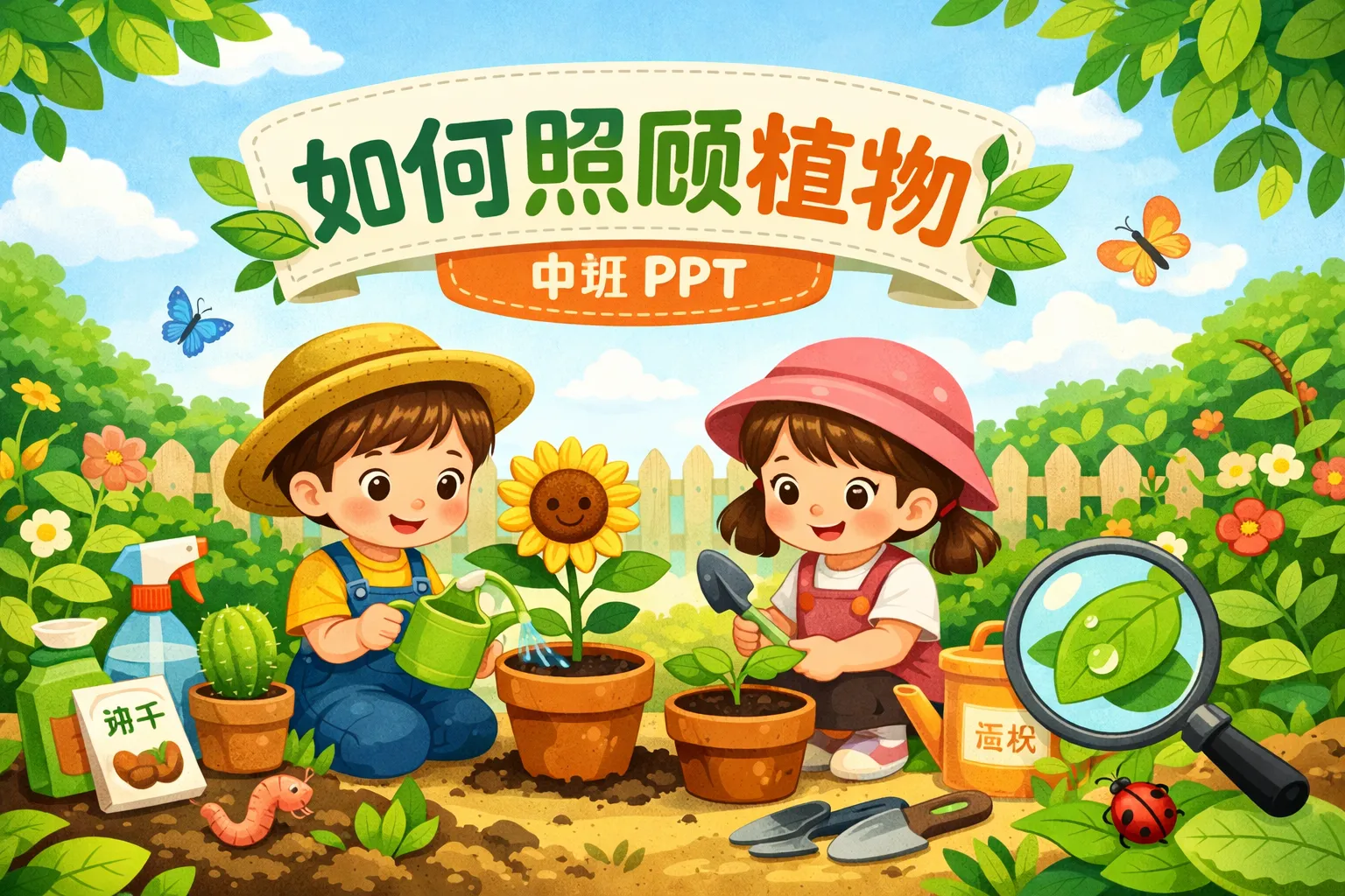 如何照顾植物中班ppt