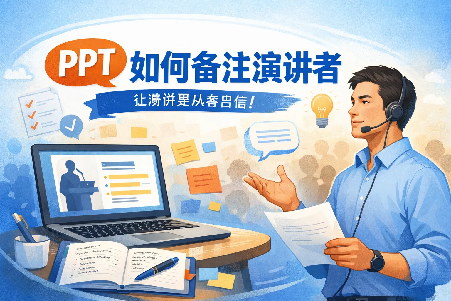 ppt如何备注演讲者