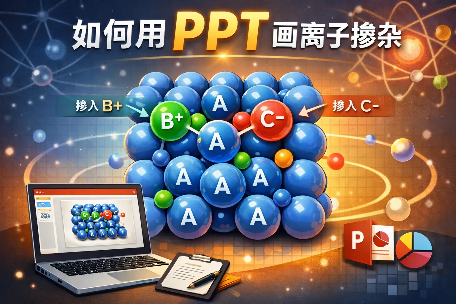 如何用ppt画离子掺杂