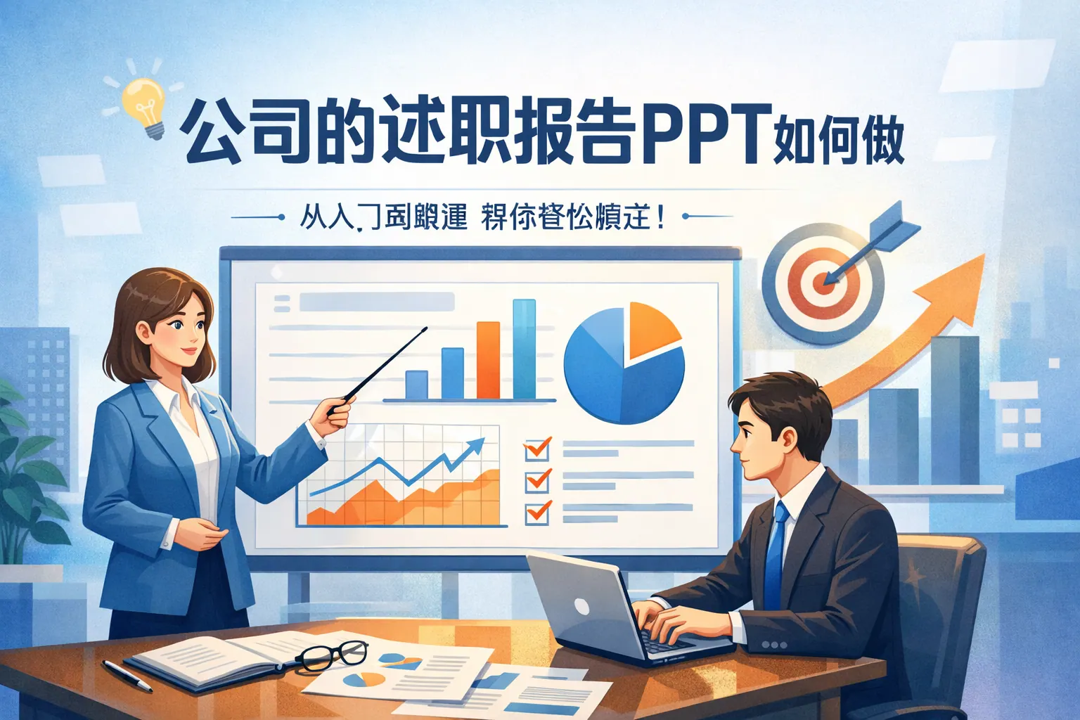 公司的述职报告ppt如何做