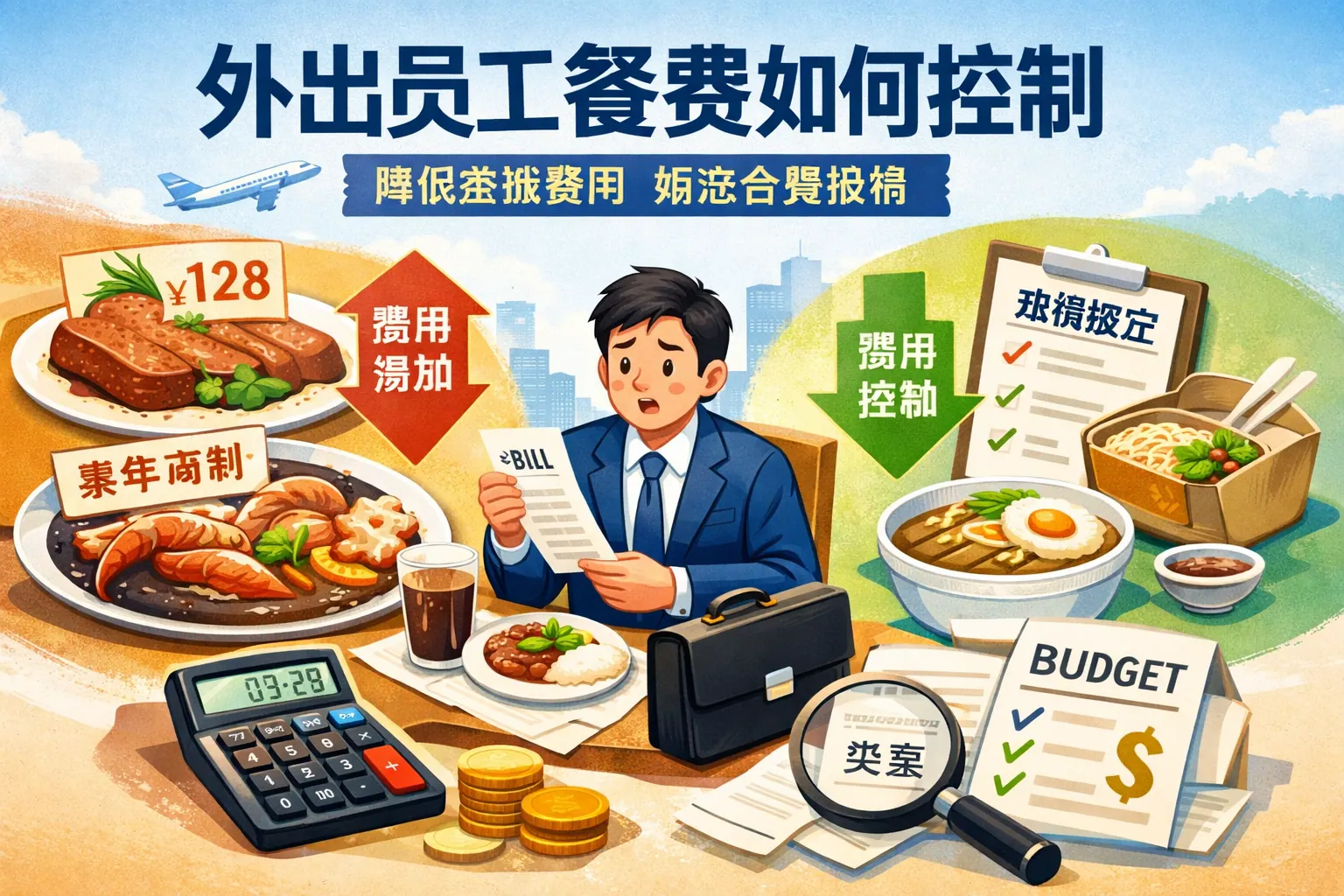 外出员工餐费如何控制
