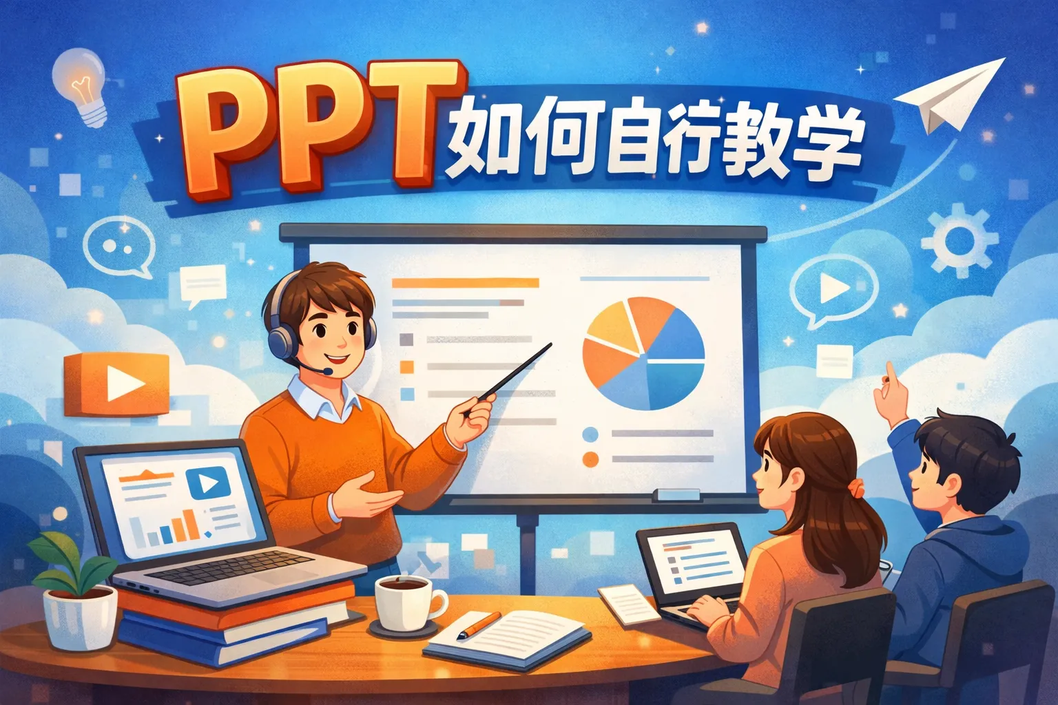 ppt如何自行教学