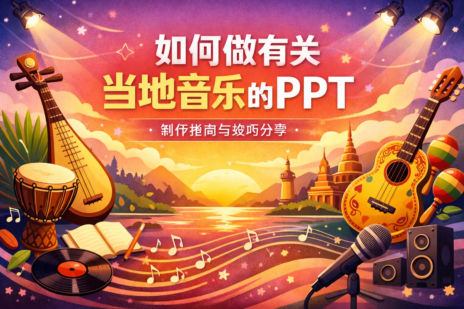 如何做有关当地音乐的ppt