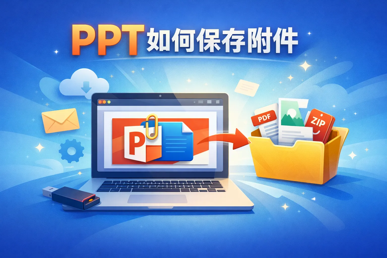 ppt如何保存附件