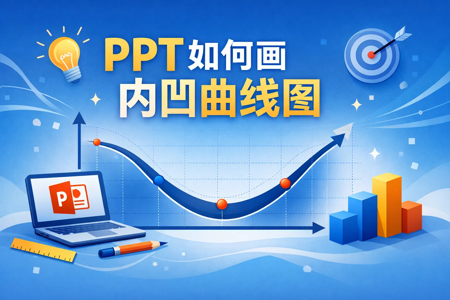 ppt如何画内凹曲线图