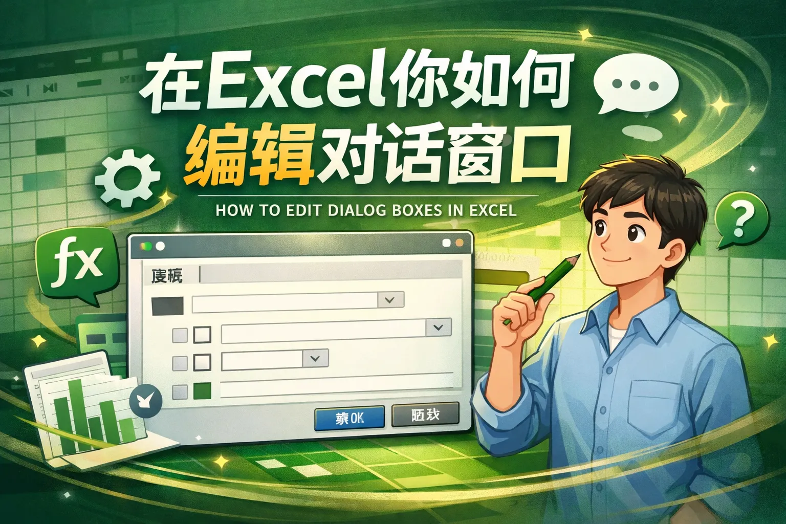 在Excel你如何编辑对话窗口