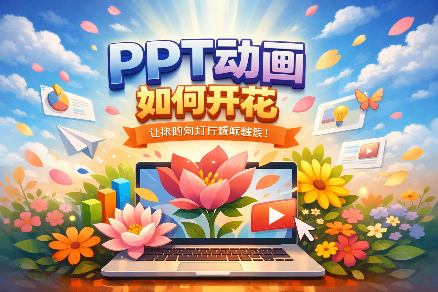 Ppt动画如何开花