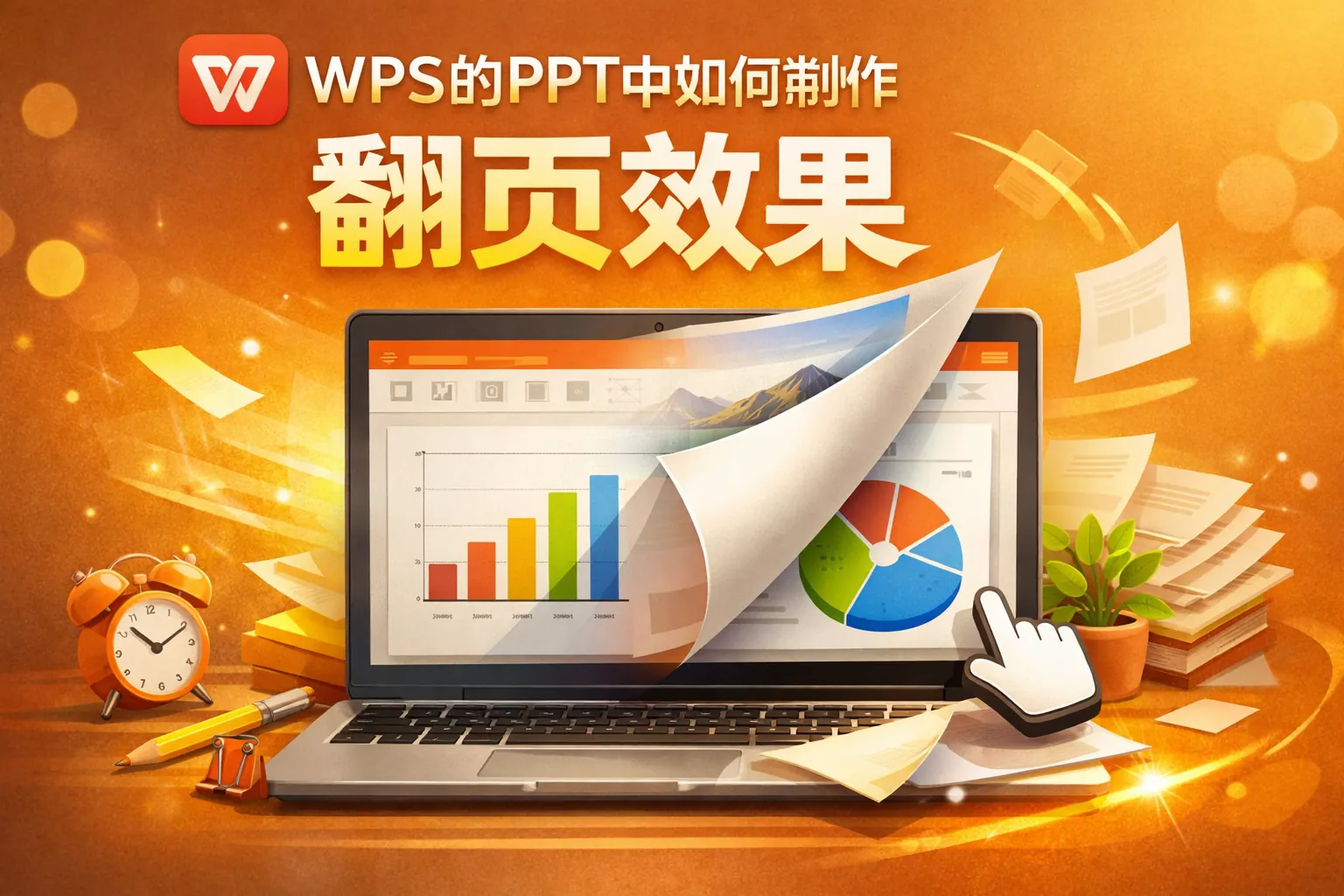 wps的ppt中如何制作翻页效果