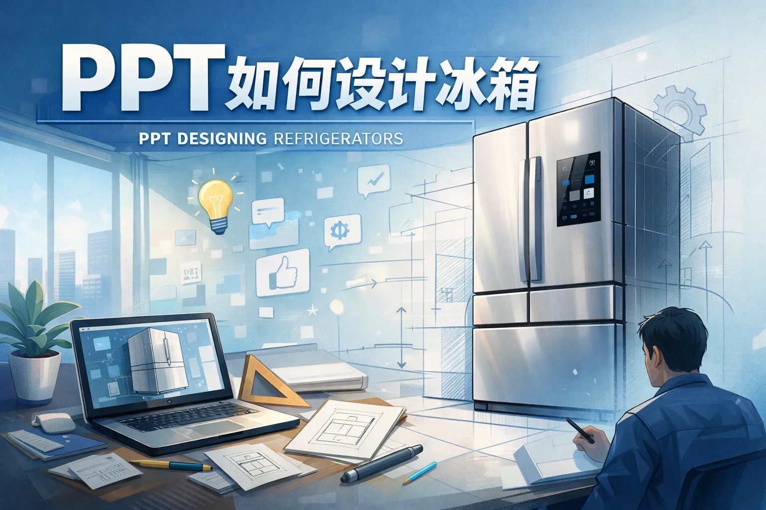ppt如何设计冰箱