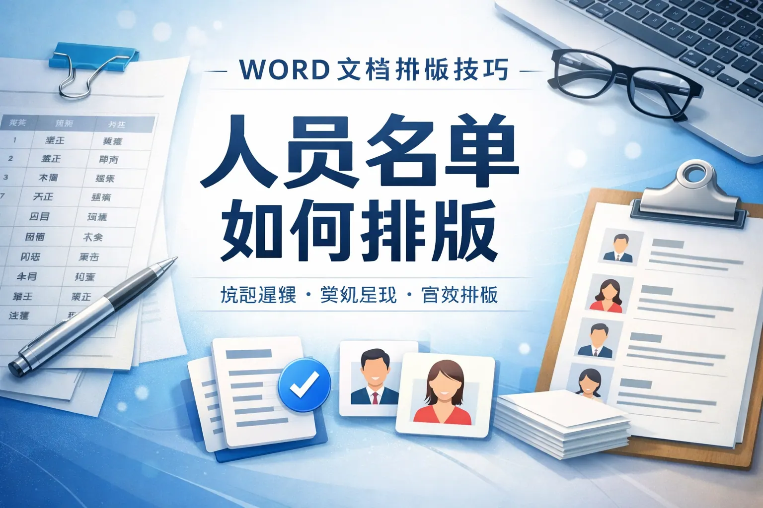word人员名单如何排版
