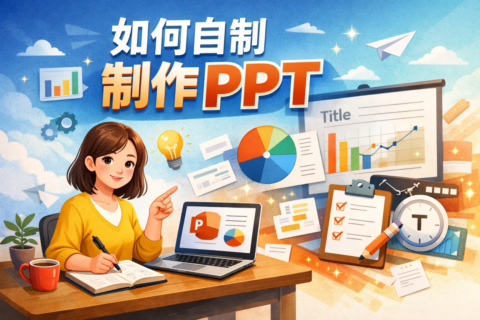 如何自制制作ppt