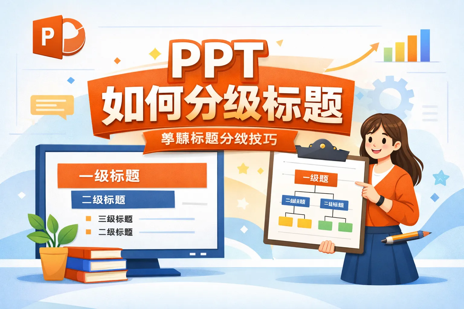 ppt如何分级标题
