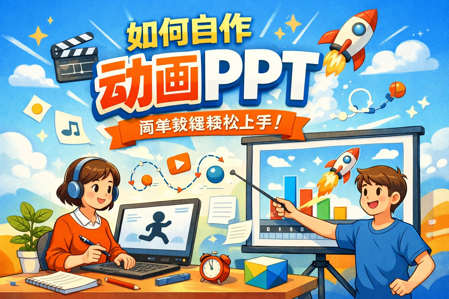 如何自作动画ppt