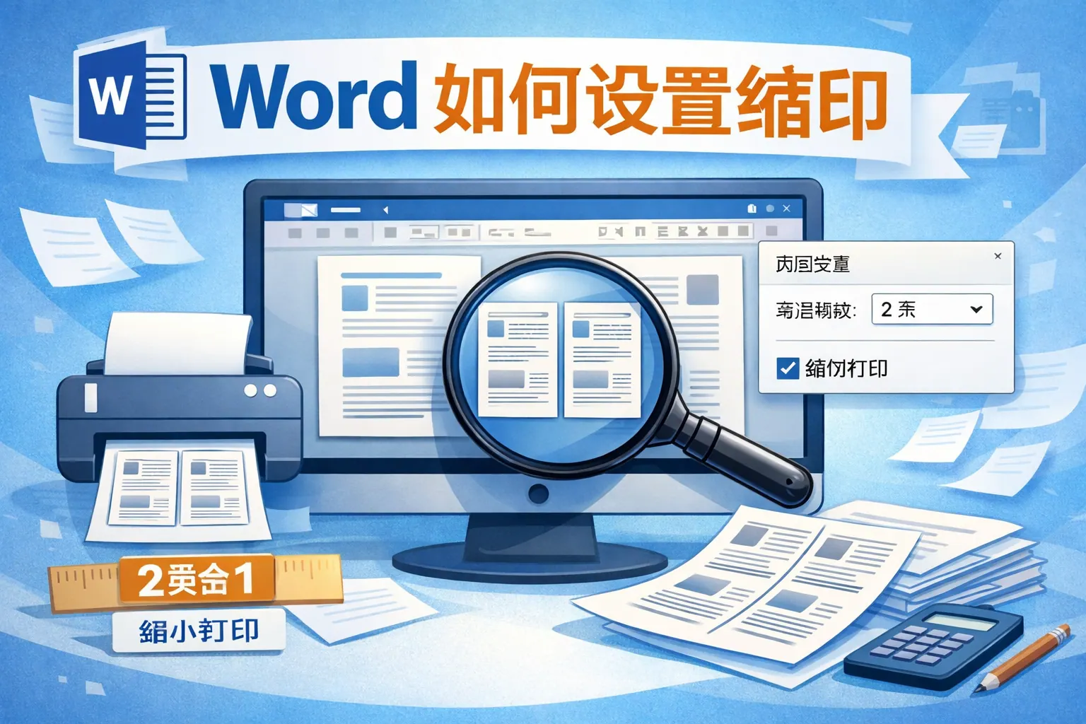 word如何设置缩印