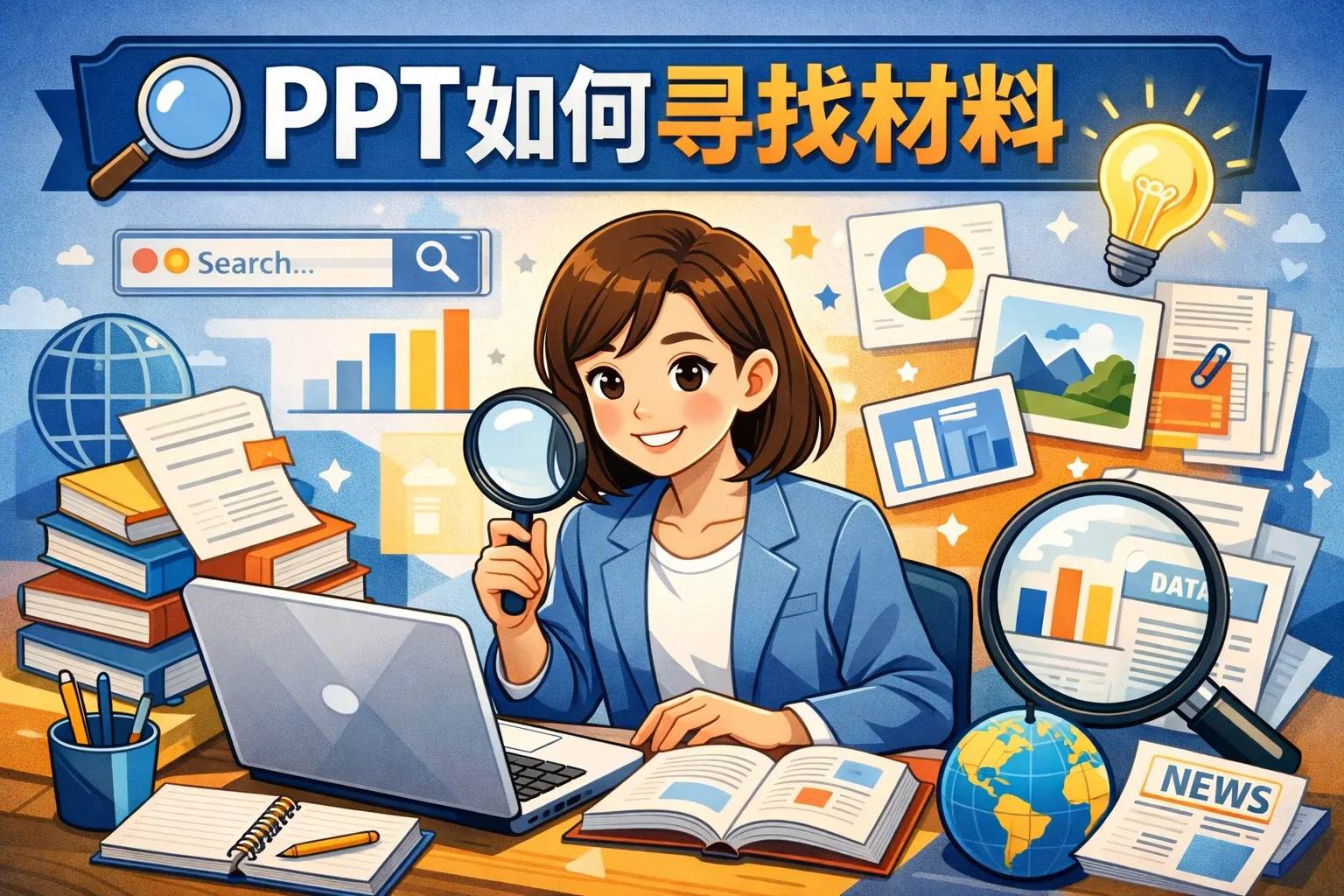 ppt如何寻找材料