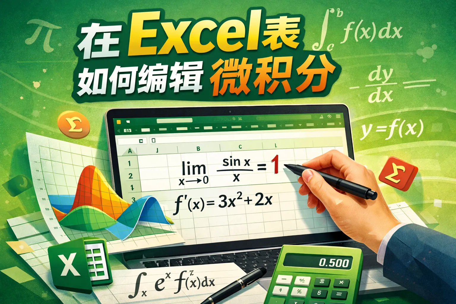 在excel表如何编辑微积分