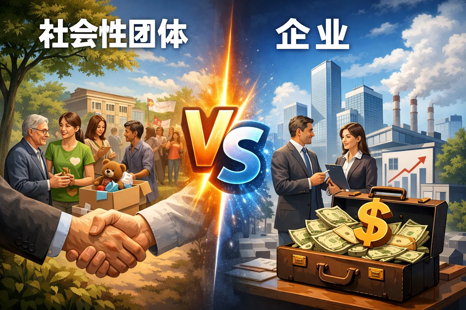 社会性团体与企业的区别