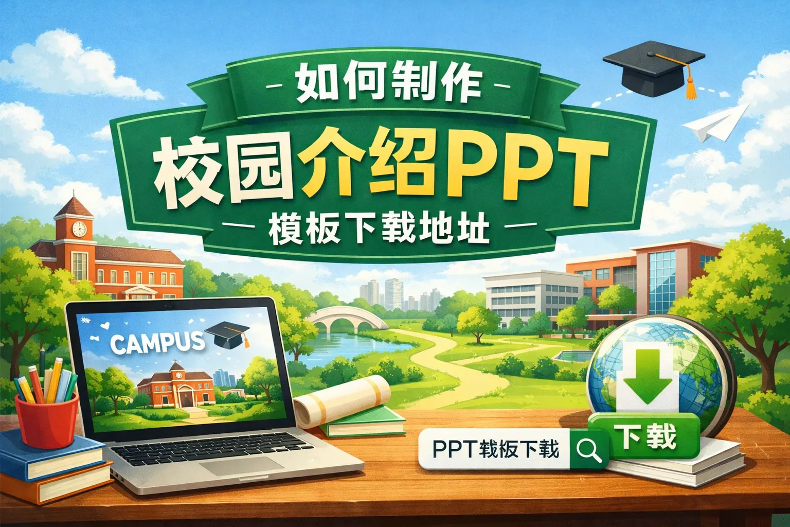 如何制作校园介绍ppt模板下载地址