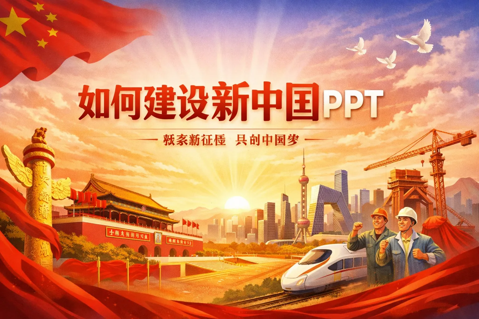 如何建设新中国PPT